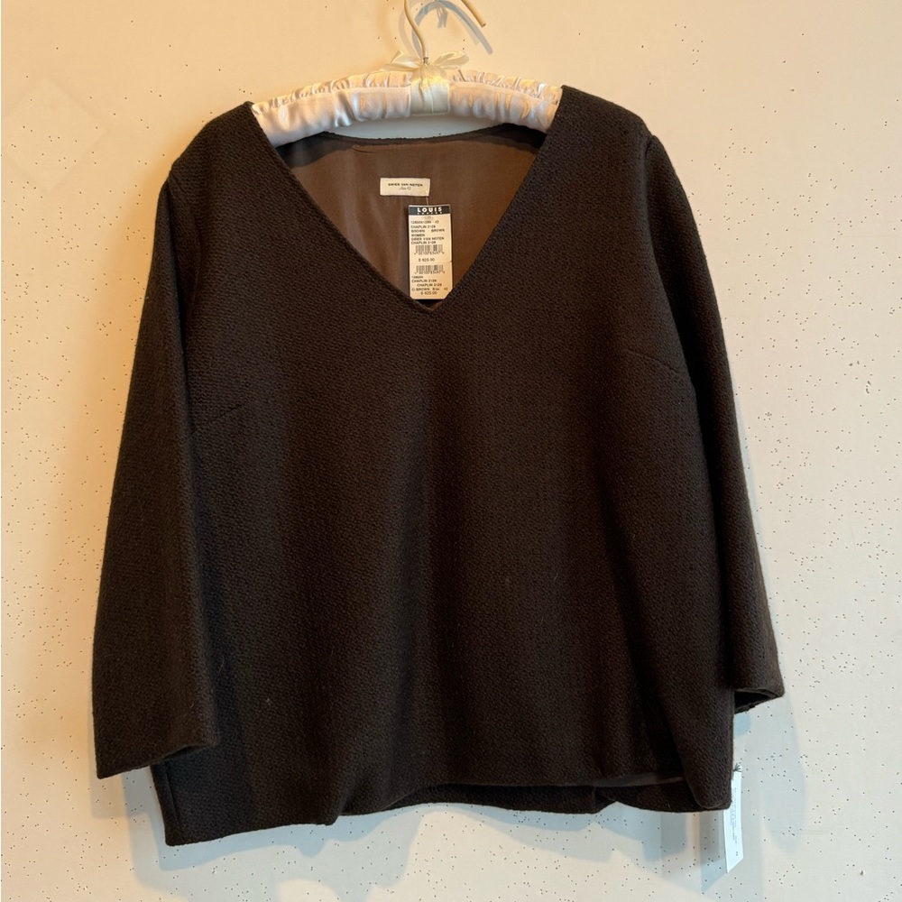 NWT Dries Van Noten Brown Sweater 100% Wool
